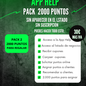 Paquete de 2000 puntos 30€ mas IVA