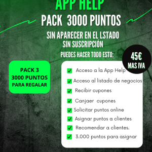Paquete de 3000 puntos 45€ mas IVA