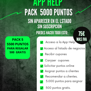Paquete de 5.000 puntos 75€ mas IVA