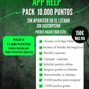 Paquete de 10.000 puntos  150€ mas IVA