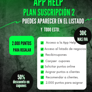 PLAN Nº2  de 2000 puntos 30€ mas IVA
