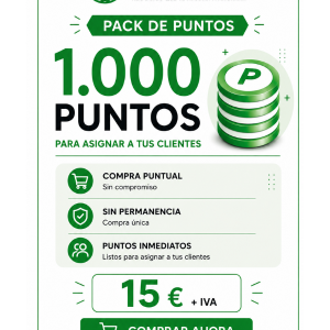 PAQUETE  Nº1 DE  1000 PUNTOS  15€ MAS IVA